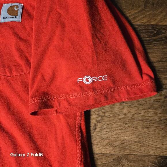 Carhartt force red pocket short sleeve size large tall - Picture 5 of 6
